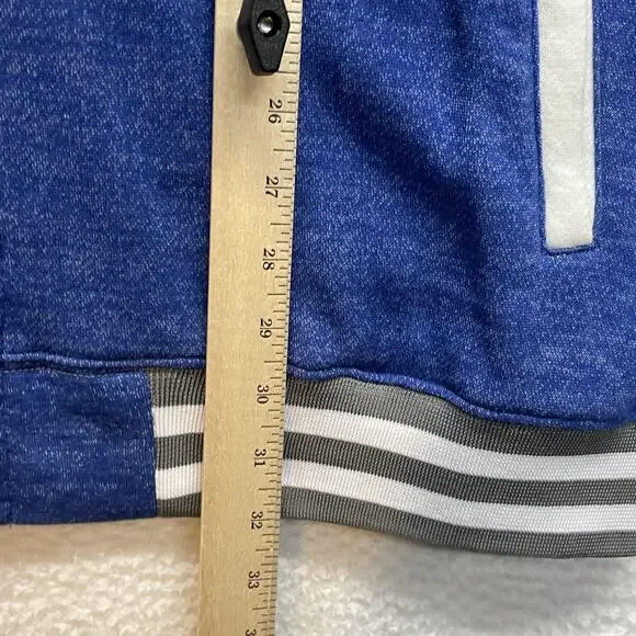 Superman Bioworld Jacket Mens XL Blue Gray Varsity Fleece Snap DC Comics Logo - Picture 10 of 11